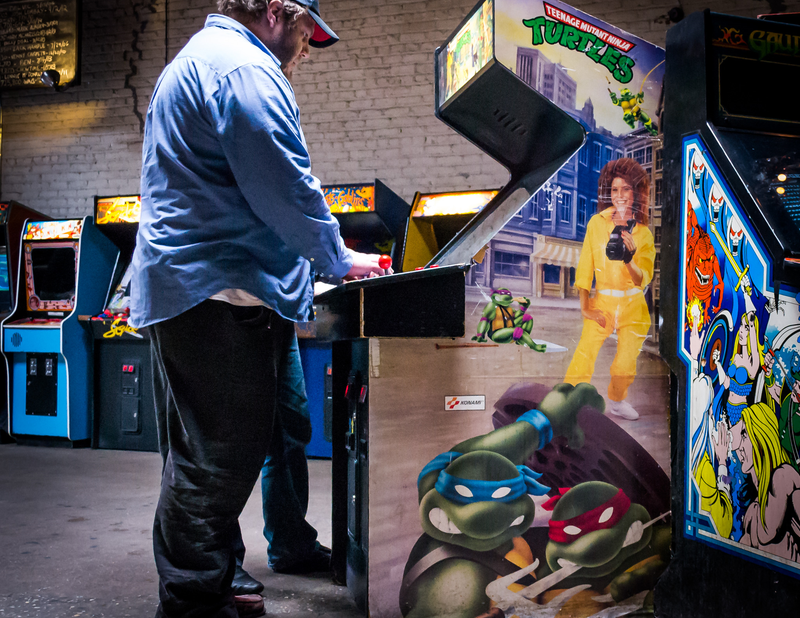 An original TNMT arcade game at Barcade in Brooklyn, New York. Image credit: Josar.